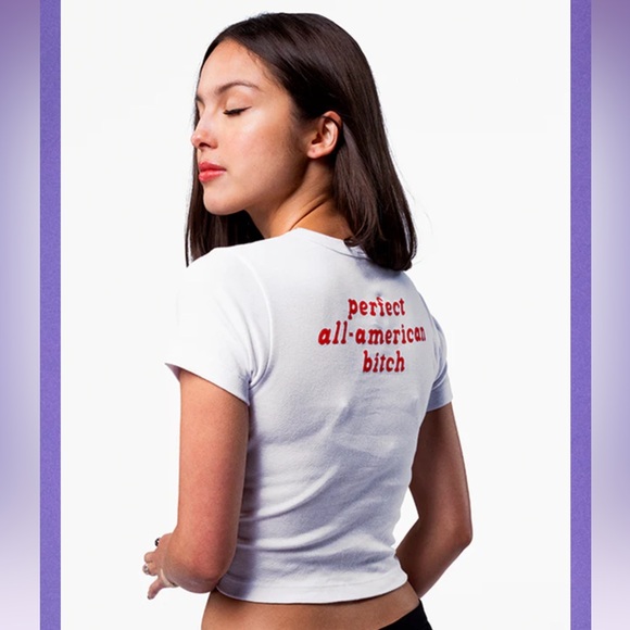 Olivia Rodrigo Percect All American crop tee size large - Picture 5 of 9